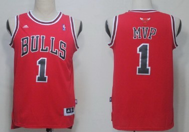 Chicago Bulls #1 MVP Red Swingman Jersey