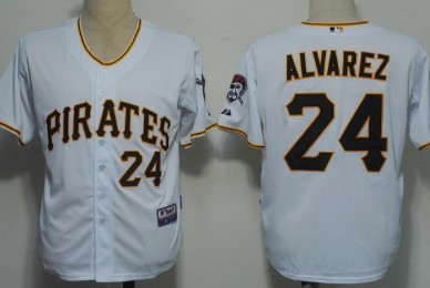 Pittsburgh Pirates #24 Pedro Alvarez White Jersey