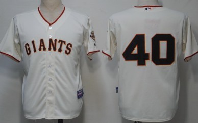 San Francisco Giants #40 Madison Bumgarner Cream Jersey