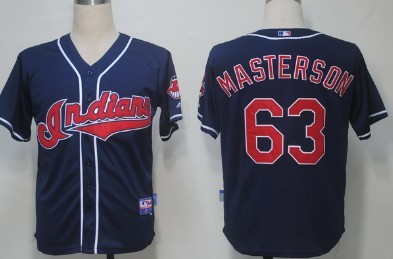 Cleveland Indians #63 Masterson Navy Blue Jersey