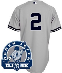New York Yankees #2 Derek Jeter Gray DJ3K Patch Jersey