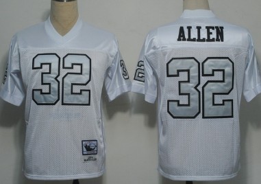 Oakland Raiders #32 Allen White With Silver Throwback Jersey