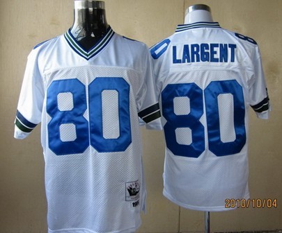 Seattle Seahawks #80 Largent White Throwback Jersey