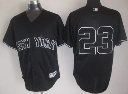 New York Yankees #23 Mattingly Black Jersey