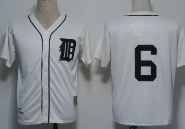Detroit Tigers #6 Al Kaline Cream Throwback Jersey