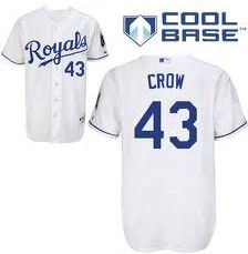 Kansas City Royals #43 Crow White Jersey