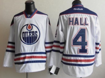 Edmonton Oilers #4 Taylor Hall White Jersey