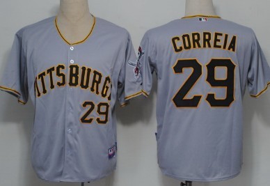 Pittsburgh Pirates #29 Kevin Correia Gray Jersey