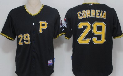 Pittsburgh Pirates #29 Kevin Correia Black Jersey