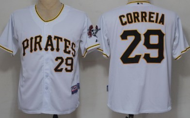 Pittsburgh Pirates #29 Kevin Correia White Jersey