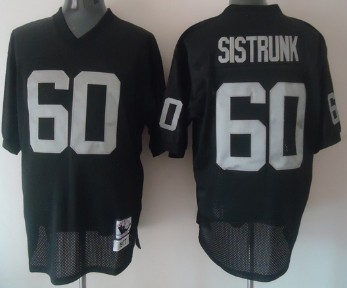Oakland Raiders #60 Otis Sistrunk Black Throwback Jersey