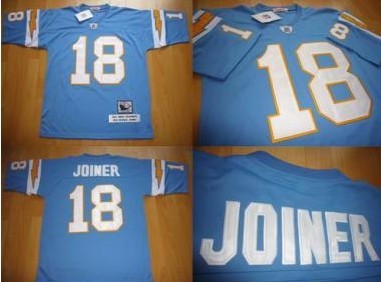 San Diego Chargers #18 Charlie Joiner Light Blue Throwback Jersey