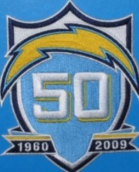 San Diego Chargers 50th Anniversary Patch