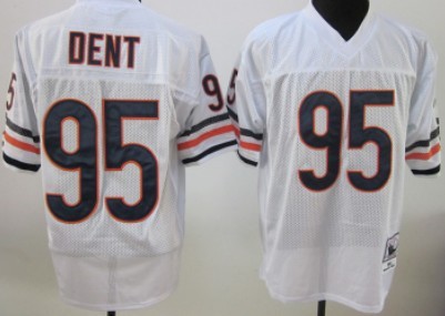 Chicago Bears #95 Richard Dent White Throwback Jersey