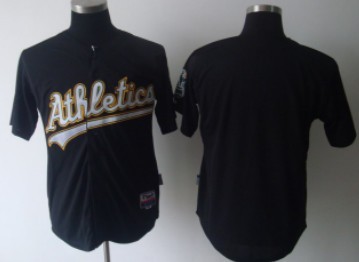 Oakland Athletics Blank Black Jersey