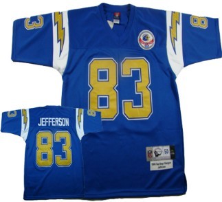 San Diego Chargers #83 John Jefferson Navy Blue Throwback Jersey