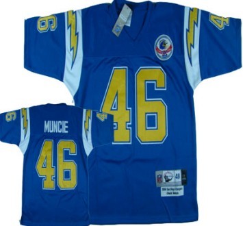 San Diego Chargers #46 Chuck Muncie Navy Blue Throwback Jersey