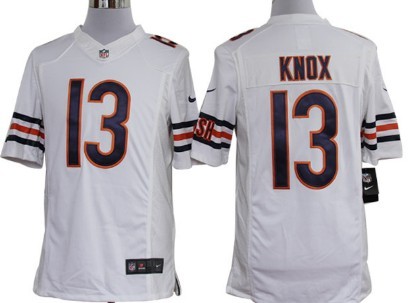 Nike Chicago Bears #13 Johnny Knox White Limited Jersey