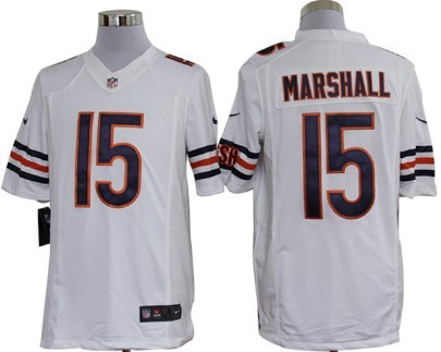 Nike Chicago Bears #15 Brandon Marshall White Limited Jersey