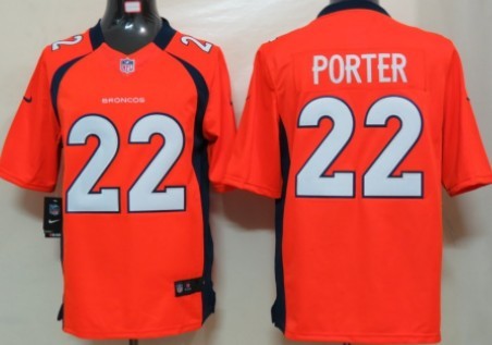 Nike Denver Broncos #22 Tracy Porter Orange Limited Jersey
