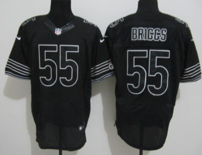 Nike Chicago Bears #55 Lance Briggs Black Elite Jersey
