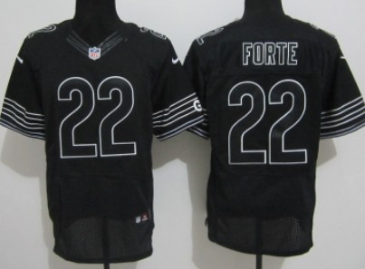 Nike Chicago Bears #22 Matt Forte Black Elite Jersey