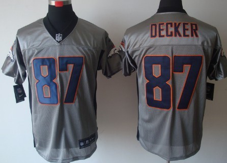 Nike Denver Broncos #87 Eric Decker Gray Shadow Elite Jersey