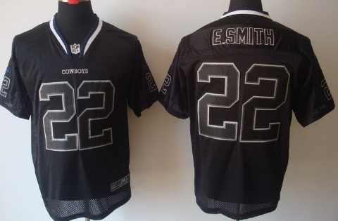 Nike Dallas Cowboys #22 Emmitt Smith Lights Out Black Elite Jersey