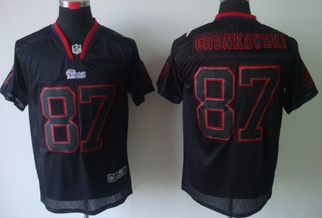 Nike New England Patriots #87 Rob Gronkowski Lights Out Black Elite Jersey