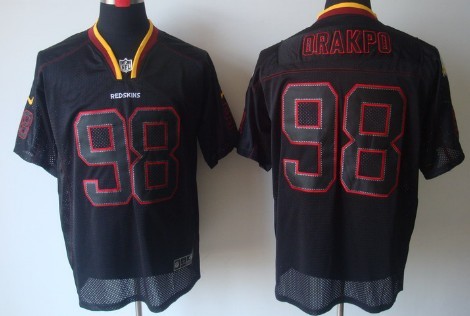 Nike Washington Redskins #98 Brian Orakpo Lights Out Black Elite Jersey