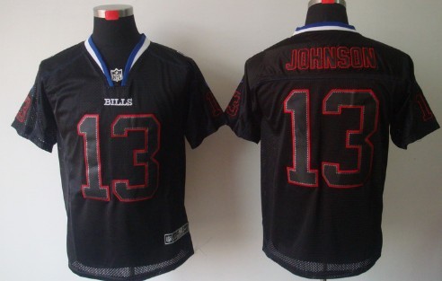Nike Buffalo Bills #13 Steve Johnson Lights Out Black Elite Jersey