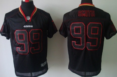 Nike San Francisco 49ers #99 Aldon Smith Lights Out Black Elite Jersey