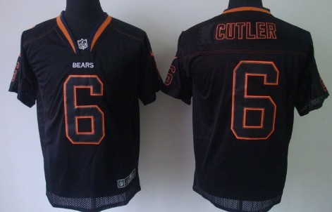 Nike Chicago Bears #6 Jay Cutler Lights Out Black Elite Jersey