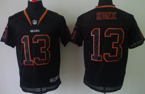 Nike Chicago Bears #13 Johnny Knox Lights Out Black Elite Jersey