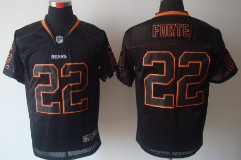 Nike Chicago Bears #22 Matt Forte Lights Out Black Elite Jersey