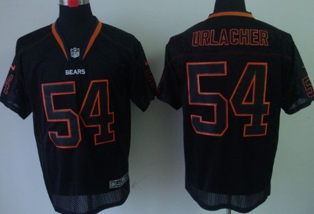 Nike Chicago Bears #54 Brian Urlacher Lights Out Black Elite Jersey