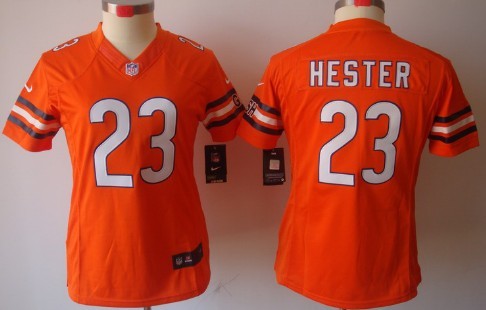 Nike Chicago Bears #23 Devin Hester Orange Limited Womens Jersey