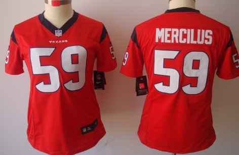 Nike Houston Texans #59 Whitney Mercilus Red Limited Womens Jersey