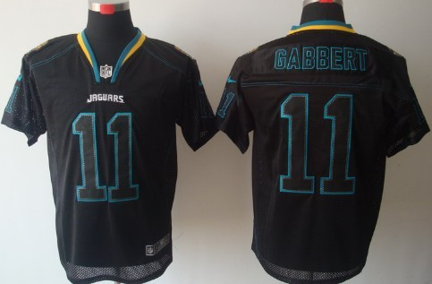 Nike Jacksonville Jaguars #11 Blaine Gabbert Lights Out Black Elite Jersey