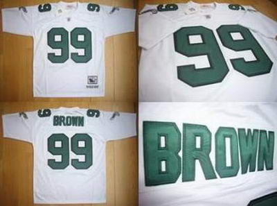Philadelphia Eagles #99 Jerome Brown White Throwback Jersey