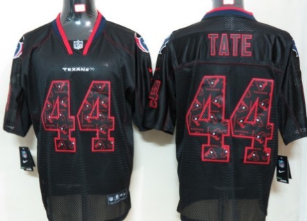 Nike Houston Texans #44 Ben Tate Lights Out Black Ornamented Elite Jersey