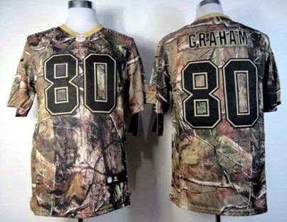 Nike New Orleans Saints #80 Jimmy Realtree Graham Camo Elite Jersey