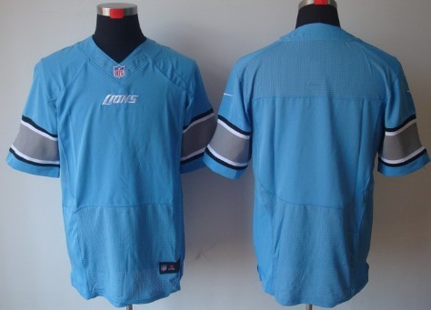 Nike Detroit Lions Blank Light Blue Elite Jersey