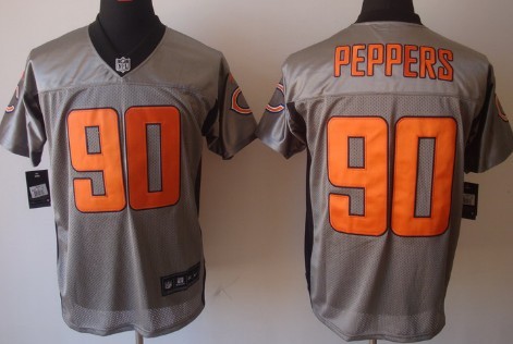 Nike Chicago Bears #90 Julius Peppers Gray Shadow Elite Jersey