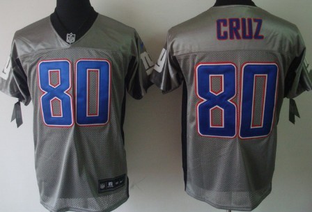Nike New York Giants #80 Victor Cruz Gray Shadow Elite Jersey