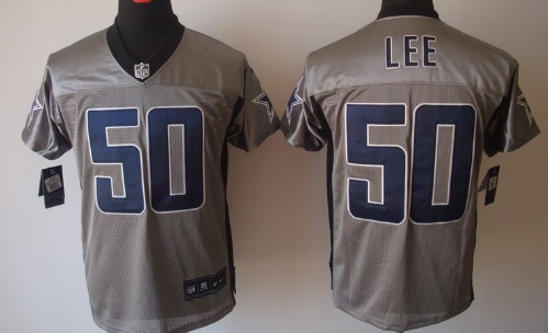 Nike Dallas Cowboys #50 Sean Lee Gray Shadow Elite Jersey