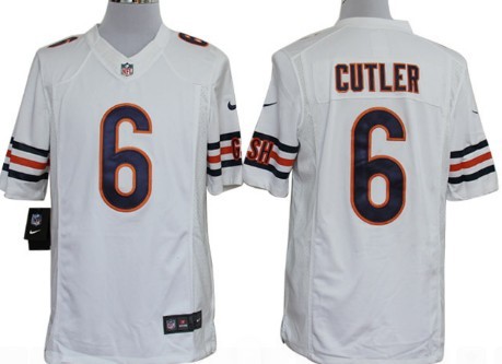 Nike Chicago Bears #6 Jay Cutler White Limited Jersey