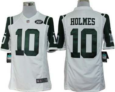 Nike New York Jets #10 Santonio Holmes White Limited Jersey