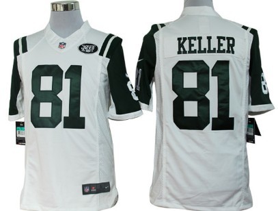 Nike New York Jets #81 Dustin Keller White Limited Jersey