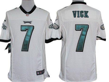 Nike Philadelphia Eagles #7 Michael Vick White Limited Jersey